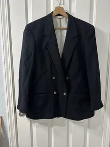 Nordstrom Vintage Damen schwarz 100 % Kamelhaar Blazer Jacke Größe 12 PBM Frauen - Bild 1 von 9