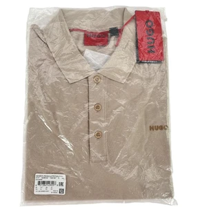 HUGO Poloshirt Herren Extra Large Beige Regular Fit Donos 222 Logo Neu mit Etikett Hugo Boss - Bild 1 von 7