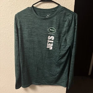 New York Jets Nike NFL On Field Long Sleeve Shirt Youth L 14-16 Green NWT - Picture 1 of 4