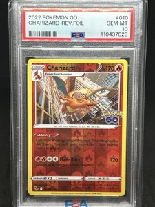 PSA 10 GEM MINT Charizard 010/078 Reverse Holo Pokémon Go Pokémon TCG - Picture 1 of 2