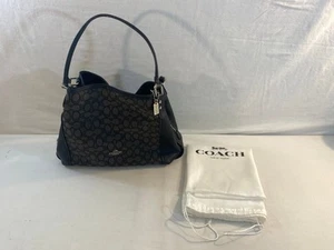 Bolso de Hombro Coach J1632-57933 Edie 31 Jacquard Plateado/Negro Monograma Humo - Imagen 1 de 15
