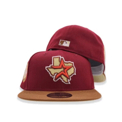New Era Houston Astros Toasted Peanut Vegas Gold 59FIFTY Fitted Hat Size 7 1/4 - Image 1 of 4