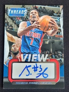 2014-2015 Panini Threads Brandon Jennings View Autograph Detroit Pistons  - Bild 1 von 2
