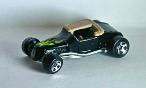 HOT WHEELS- TRACK T RAT ROD - BLACK with FLAMES * 1998 ( Said to be Rare ) - Picture 1 of 4