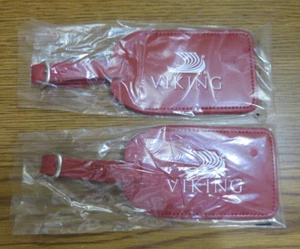 Wikinger rote Leder Kofferanhänger neu im Paket 2er Set - Bild 1 von 3