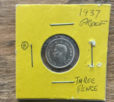 1937 Great Britain Proof 3 Silver Pence Graded Proof - Image 1 of 4