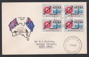 1963 Commonwealth Cable - Pacific Telephone Line - Block 4 FDC - by Challis - Picture 1 of 2