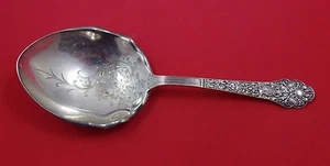 Medici Old by Gorham Sterling Silver Berry Spoon Not Pierced Bright Cut 9" - Picture 1 of 1