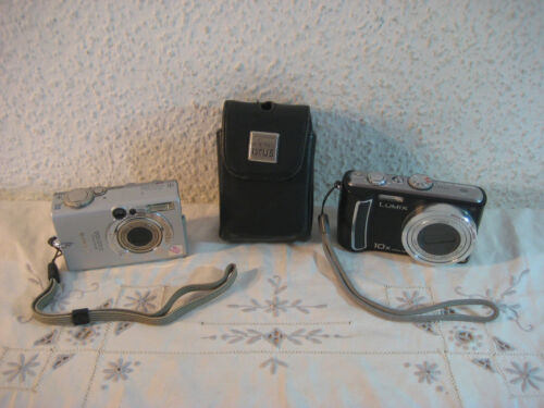 Lumix Leica Panasonic DMC-TZ5 + Canon Ixus 500 Digitalkamera aus Sammlung