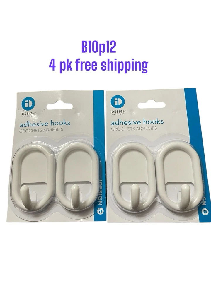 InterDesign 3/4 pulgadas   ¡Pequeño palo de plástico blanco L! Gancho 0,2 lb 2 pk nuevo Foto 1 de 1