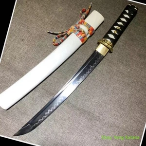 Espada Corta T10 Acero Arcilla Templada Tanto Japón Ninja Katana Hoja Afilada #1210 - Imagen 1 de 10