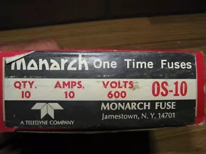 MONARCH 10 AMPS 600 VOLTS 10 Amp FUSES Lot Of 9 - Picture 1 of 5