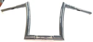 Black Harley FXD FLS Softail Dyna Chopper 14" Ape Hanger 1.5" Handlebars Knurled - Foto 1 di 13