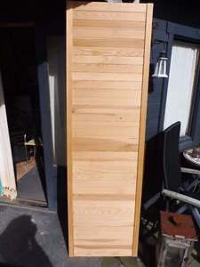 3x Möbel Tür Lamellentür geschlossene Lamellentüren Schrank Kiefer Holz DIY - Bild 1 von 2