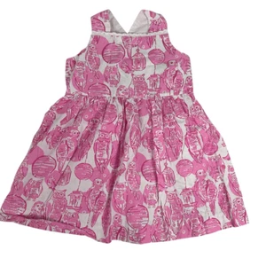 Vintage Lilly Pulitzer 4T glow in the dark Night Owl Dress TEAR - Picture 1 of 7