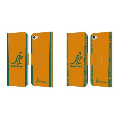 AUSTRALIA NATIONAL RUGBY TEAM 2024/25 CREST KIT LEATHER BOOK CASE FOR iPOD TOUCH - Image 1 of 4