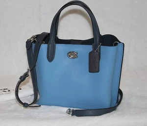 🌸 Coach Willow Tote 24 Leder Crossbody Bucket Bag Handtasche Pool Multi - Bild 1 von 6
