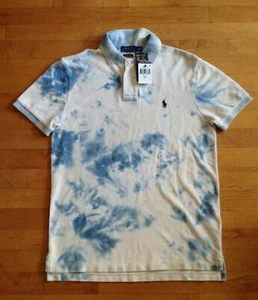  Ralph Lauren Polo Men's Tie Dye Size Small Polo Shirt Custom Slim Fit  Indigo - Picture 1 of 12