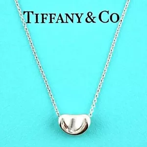 Tiffany & Co Sterling Silver925 Elsa Peretti Bean Necklace small size Used - Picture 1 of 9