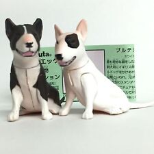 Choco Egg Mini Figure Dog Bull Terrier 2pcs White & Brindle White Kaiyodo Japan