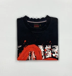 T-Shirt Uomo Nera Evisu XS Extra Small Logo Stampa Vernice Manica Corta B/C - Foto 1 di 14