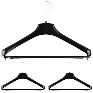 3pcs SUIT HANGER Jacket Pants Clothing Coat Non Slip Broad Shoulder Tube Holder - Picture 1 of 10