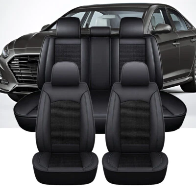 For Hyundai Sonata 2007-21 Car Seat Cover PU Leather Front Rear Cushion Full Set — 第 1/4 张图片
