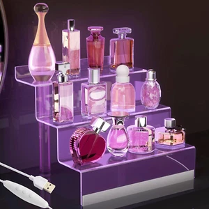 Organizer display acrilico con luce led - supporto profumo 3 livelli e passo display - Foto 1 di 9
