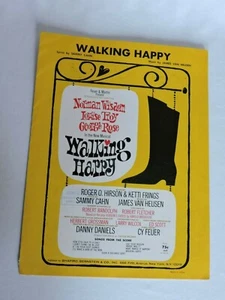 Walking Happy Titel Song Vintage Noten Musical Klavierstimme 1962 Sammy Cahn - Bild 1 von 5