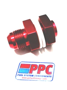 12 AN PERNO EN PILA DE COMBUSTIBLE BUNG TURBO LÍNEA DE RETORNO Show Pulido Rojo Anodizado Aluminio - Imagen 1 de 2