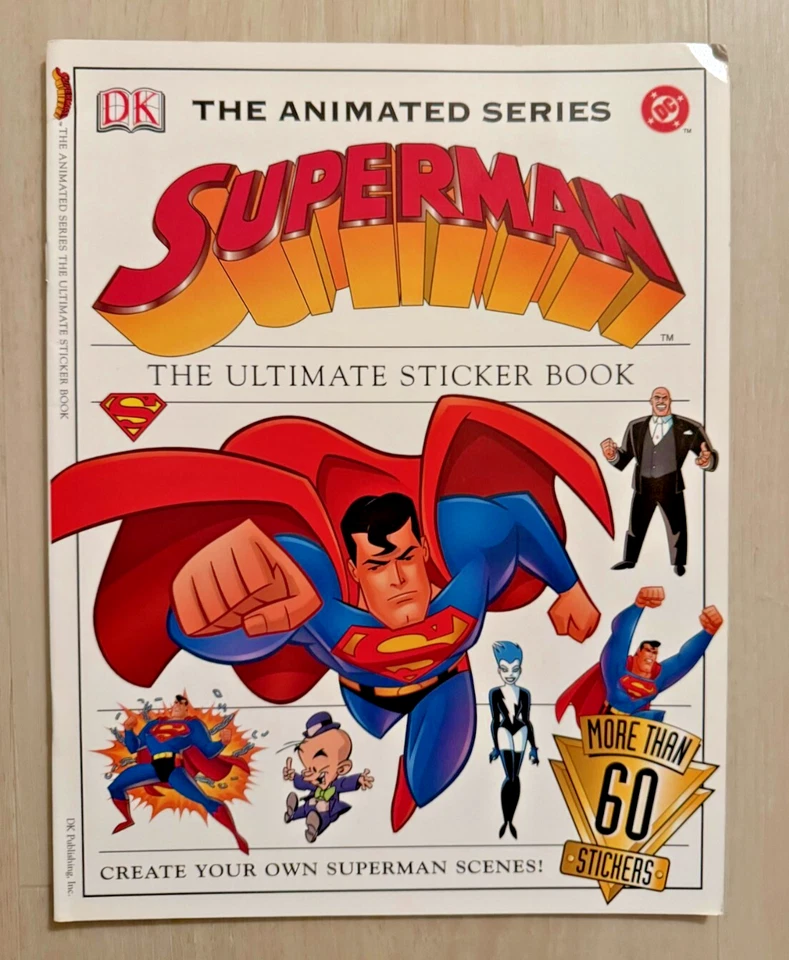 DC Comics Animated Series SUPERMAN Ultimate Sticker Book by DK 2003 NEW - Image 1 of 1