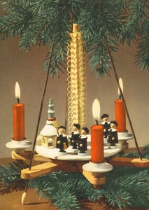 Glückwunsch Weihnachten, Neujahr, Pyramide, DDR Künstlerpostkarte 1965 - Bild 1 von 2