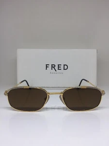 New Vintage FRED Lunettes Fregate Sunglasses C. Bicolore JJ Gold 53-19mm France - Picture 1 of 12