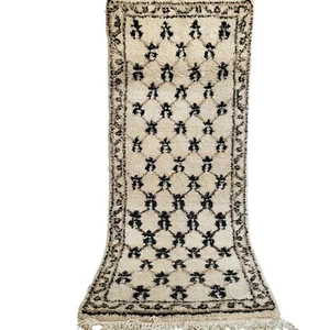 Old Vintage Azilal Boujaad Berber Rug Kilim Tribal Handmade Moroccan Wool Carpet - Picture 1 of 23