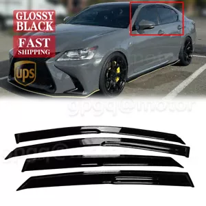 For Lexus GS350 GS450h 2013+ JDM Mugen Style Window Visor Rain Guard Deflector - Picture 1 of 10