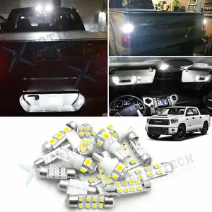 White LED Light Kit for Toyota Tundra 2014-2019 2020 Interior + License Reverse - Picture 1 of 12