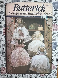 Butterick Sewing Pattern 5826 Pillow Case Animal Dolls FF UNCUT - Picture 1 of 2