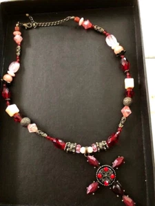 Halskette mit Kreuz modern verziert gothic - Bild 1 von 3