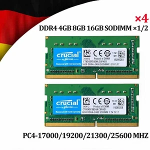 Crucial 8 GB 16 GB RAM DDR4 2400 2666 3200 MHz SO-DIMM 1.2 V 260 pin per laptop nuovo - Foto 1 di 13