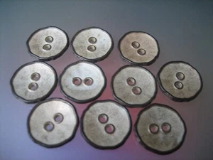 10x Interesting Metal Buttons - Copper / Light Matt - 16mm - #22a - Picture 1 of 2
