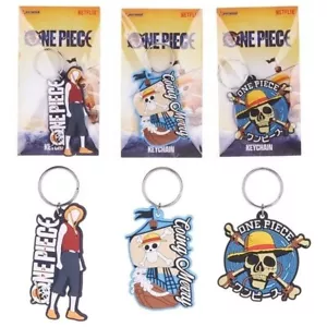 One Piece Keychain x3 - Straw Hat, The Going Merry, Luffy, - Netflix - Picture 1 of 3