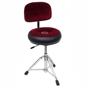 Roc-n-Soc Gaslift asiento redondo taburete de percusión con respaldo rojo - Imagen 1 de 3