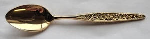  Present Golden Marguerite Teaspoon 6 1/2" Flatware Electroplate  - Picture 1 of 3