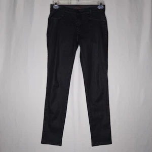 James Jeans 29 Women Waxed Black Leather Twiggy Skinny Midrise Stretch Pocket  - Picture 1 of 12