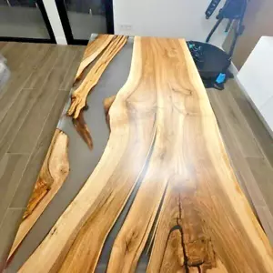 Kitchen Slabs, Counter Top Epoxy Resin Art, Epoxy Resin Accacia Wood Table Top - Picture 1 of 5