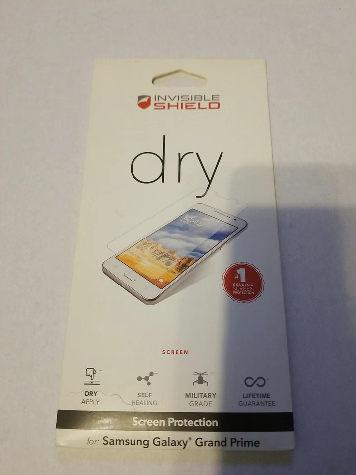 Protector de pantalla seco Zagg Invisible Shield Samsung Galaxy Grand Prime nuevo en caja Foto 1 de 4