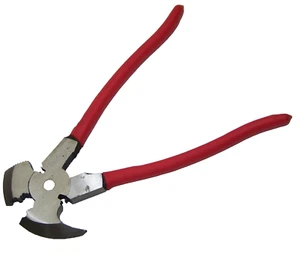 10-1/2 Fence Pliers Multi Purpose Wire Cutter Fencing Hammer Tool Nailing Pliers - Picture 1 of 2
