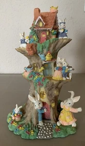 REGALOS DE CASA DE LLOYD CONEJOS FAMILIARES SUIZOS Árbol de Pascua Decoración de Mesa De Colección - Imagen 1 de 7