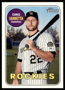 2018 Topps Heritage Chris Iannetta Colorado Rockies #522 - Picture 1 of 2