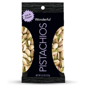 Wonderful Pistachios Pistachio Salt & Pepper, 4.5 Ounces, 8 Per Box, 3 Per Case - Picture 1 of 2
